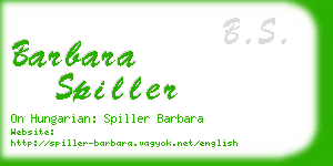 barbara spiller business card